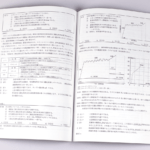 オンデマンド印刷と無線綴じ製本で作成した小冊子（テキスト・問題集）の作成事例で、細かい図柄でも印刷できることがわかる画像です。