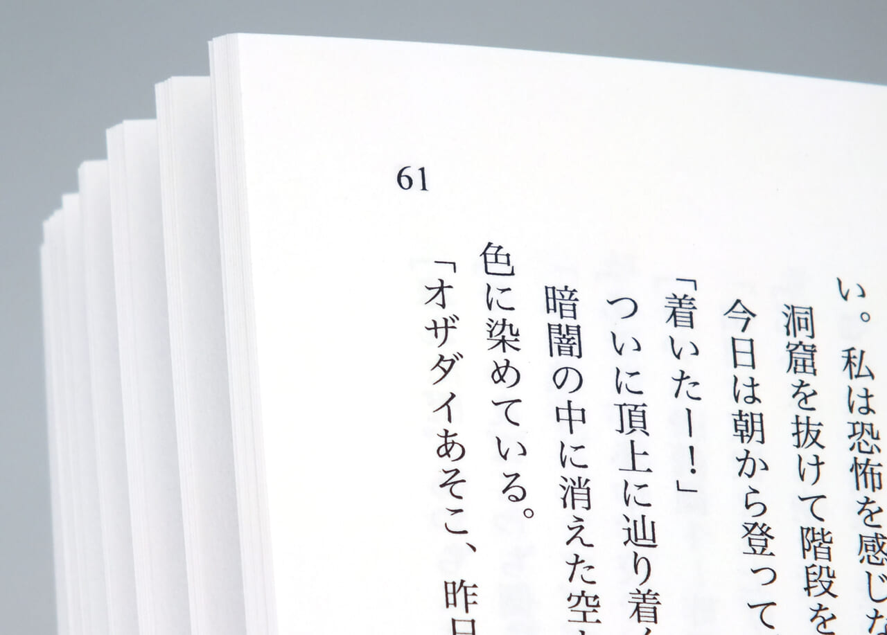 ノンブルを含めた本文の文字デザインがわかる画像