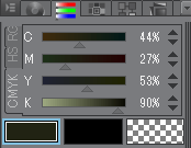 色の配合割合CMYK