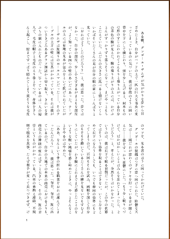 A5サイズ同人小説の文字数950字